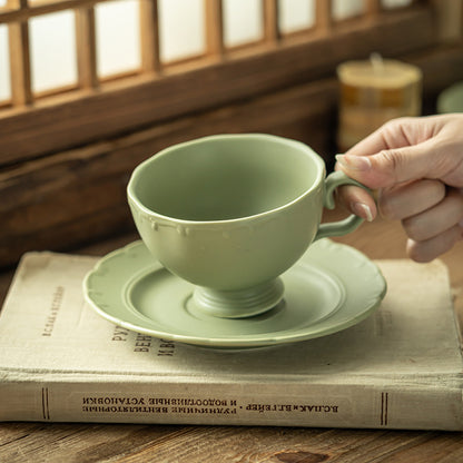 Classic Green Teacup & Saucer