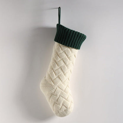 Woven Knit Christmas Stocking