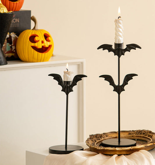 Halloween Bat Candleholder Set