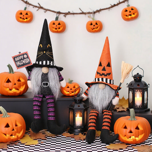 Halloween Witch Gnome Duo