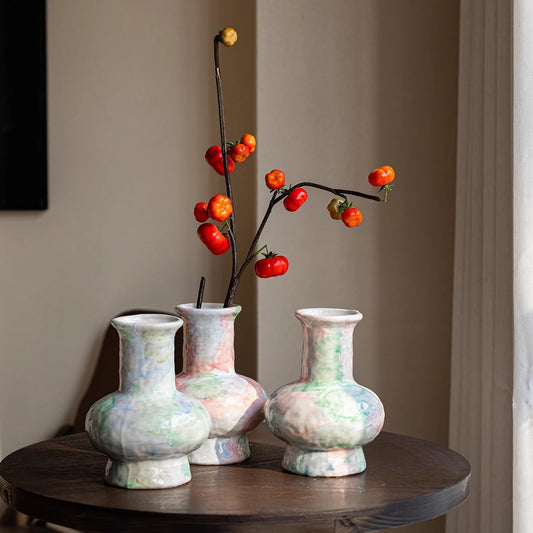 Hand-Painted Ceramic Vase