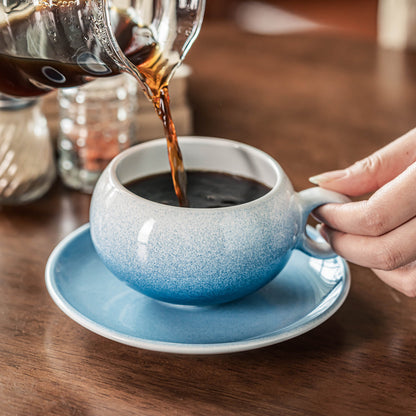 Sky Blue Ceramic Cup & Saucer