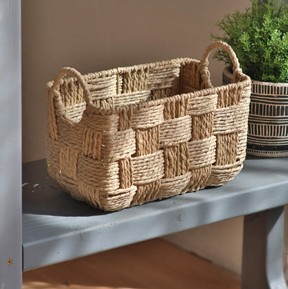 Woven Paper Rope Storage Basket