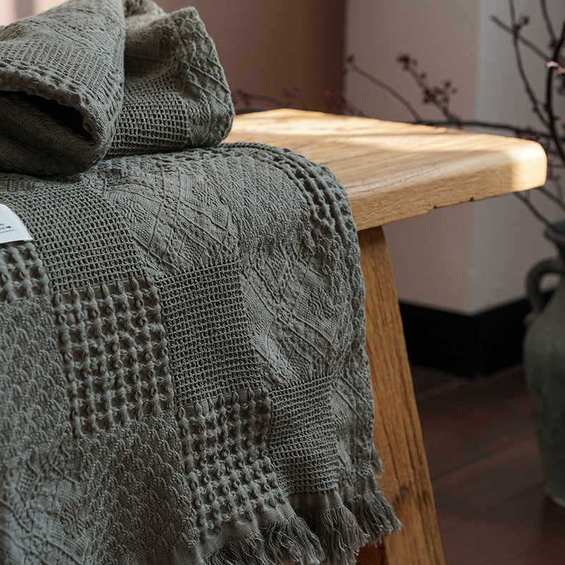 Tencel & Cotton Sand-Washed Throw Blanket