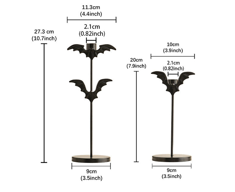 Halloween Bat Candleholder Set