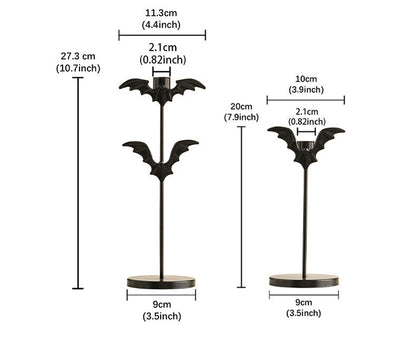 Halloween Bat Candleholder Set