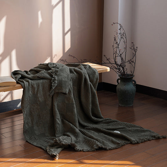 Tencel & Cotton Sand-Washed Throw Blanket