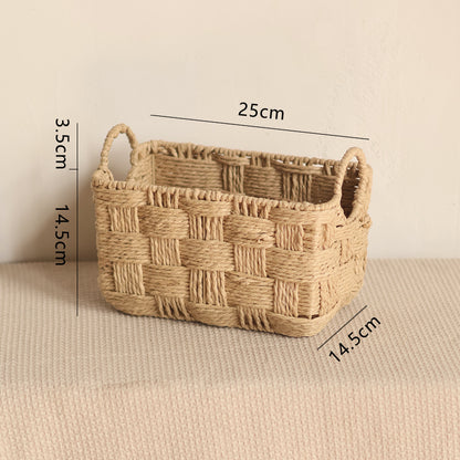 Woven Paper Rope Storage Basket