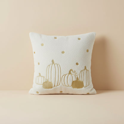 Pumpkin Teddy Velvet Cushion Cover