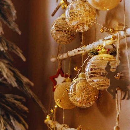 Vintage Gold Christmas Bauble Set