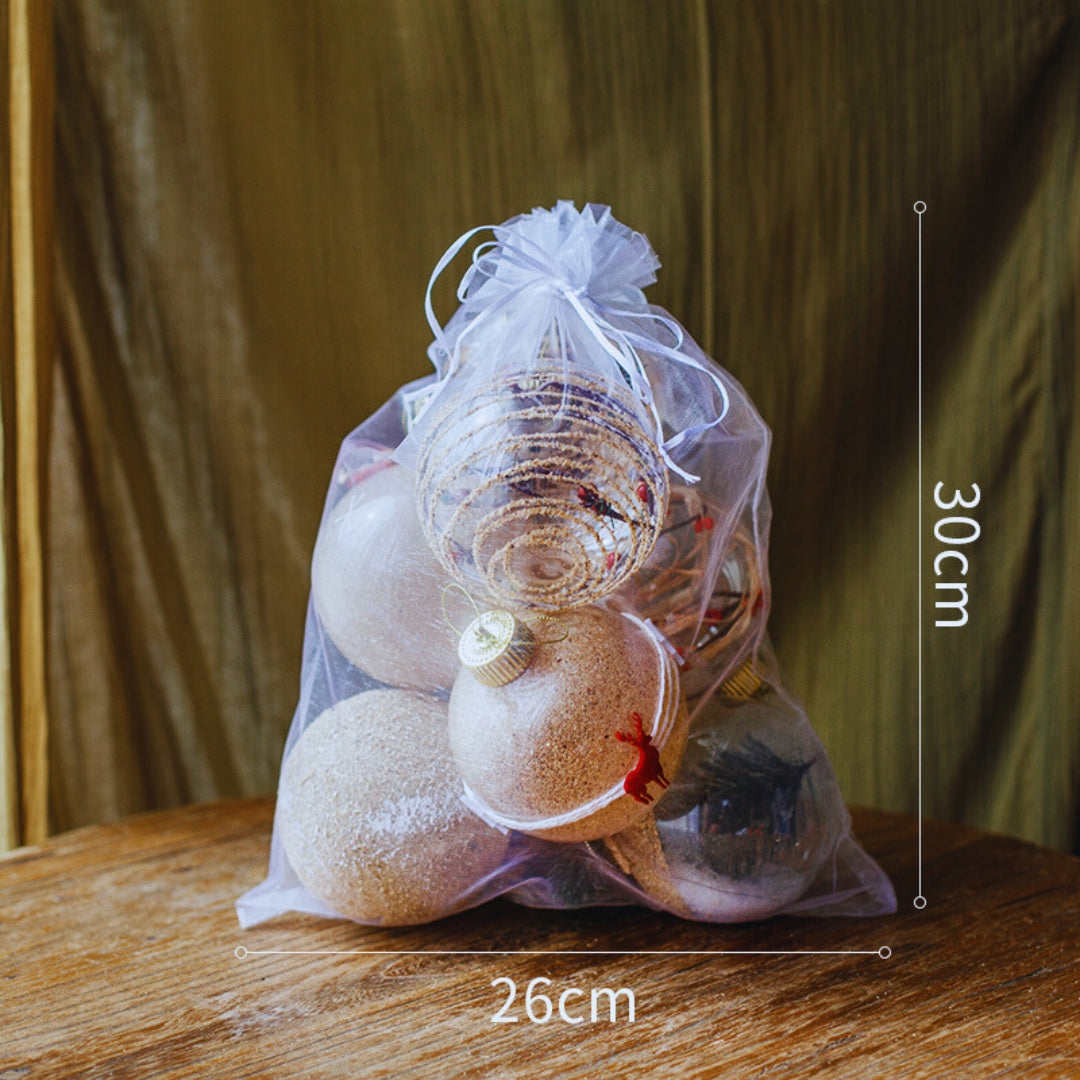 Vintage Gold Christmas Bauble Set