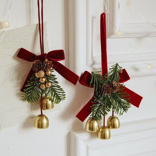Velvet Pine Bell Ornament