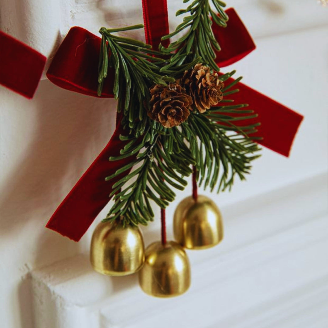 Velvet Pine Bell Ornament