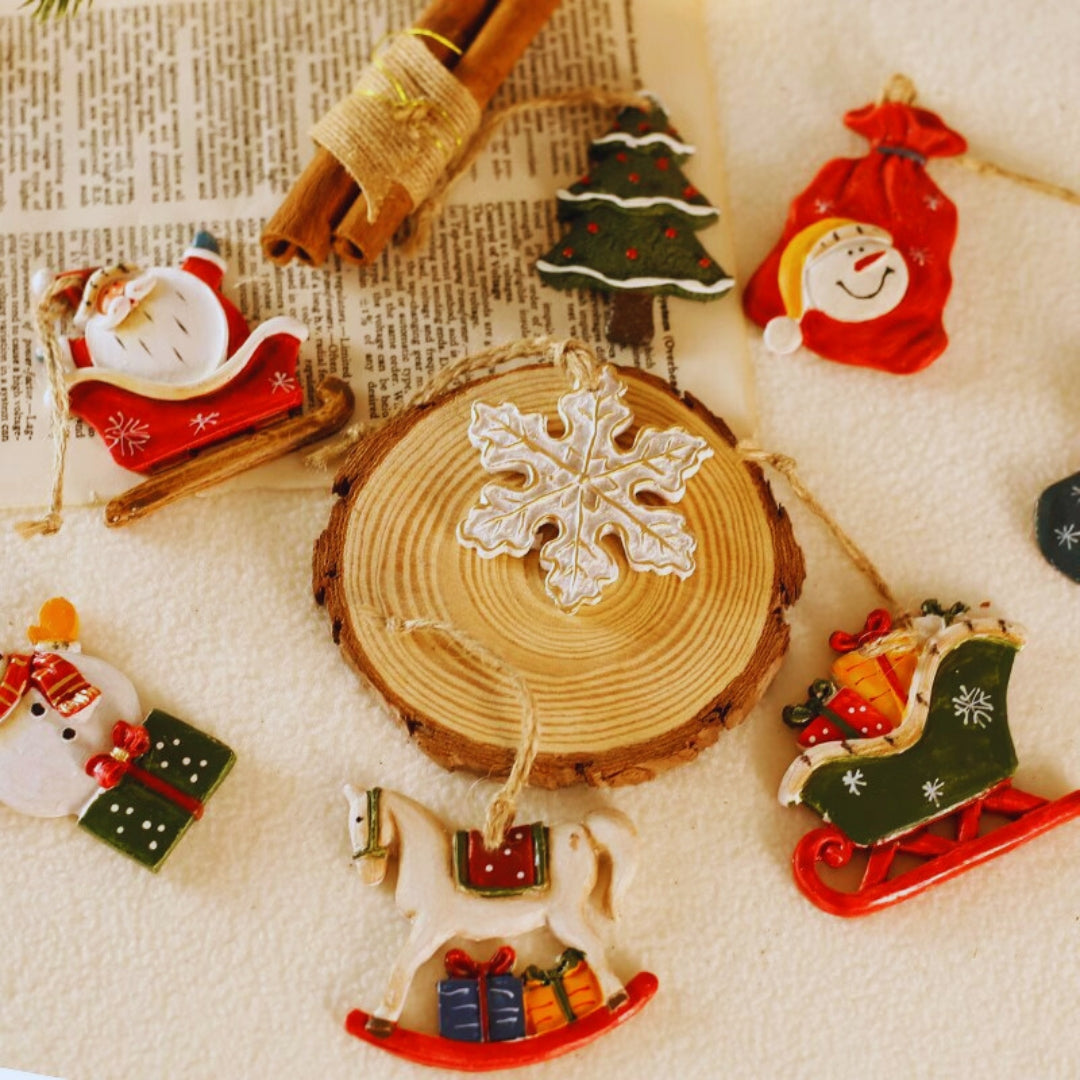 Vintage Christmas Resin Hanging Ornaments