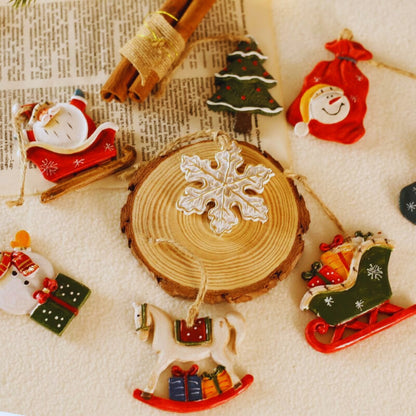 Vintage Christmas Resin Hanging Ornaments