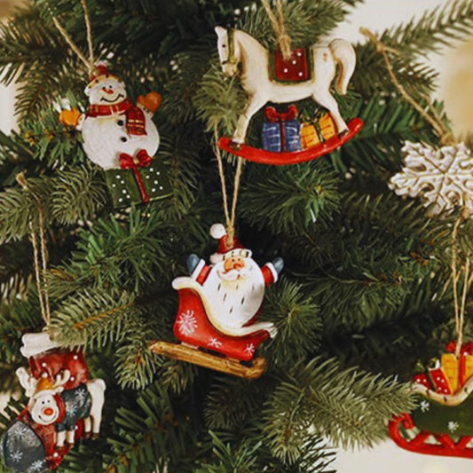 Vintage Christmas Resin Hanging Ornaments