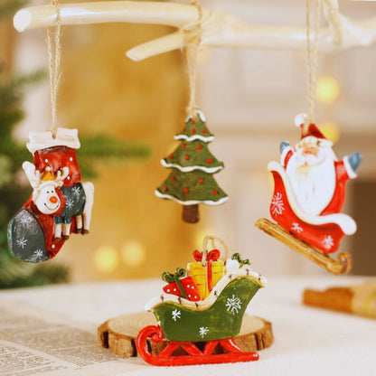 Vintage Christmas Resin Hanging Ornaments