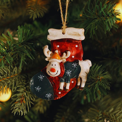 Vintage Christmas Resin Hanging Ornaments