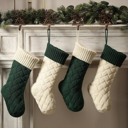 Woven Knit Christmas Stocking