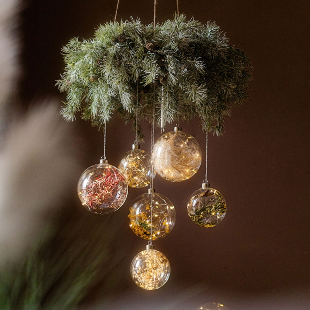 Illuminated Botanical Glass Bauble