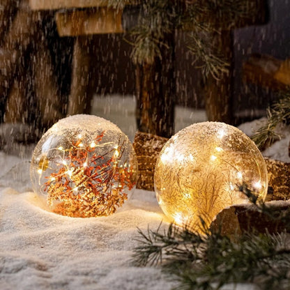 Illuminated Botanical Glass Bauble