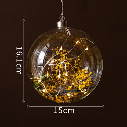 Illuminated Botanical Glass Bauble