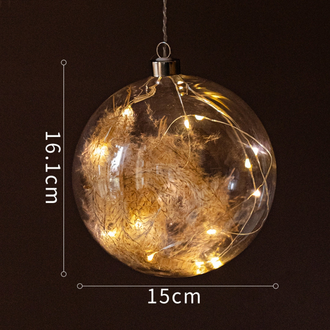 Illuminated Botanical Glass Bauble