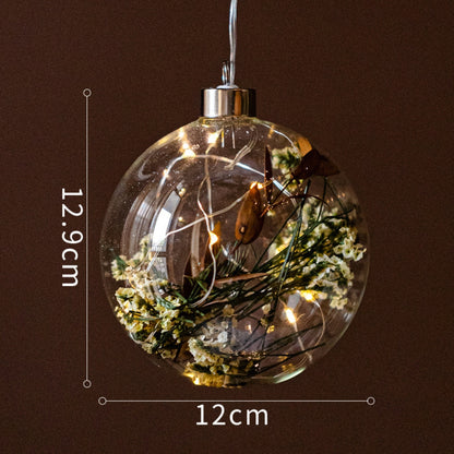 Illuminated Botanical Glass Bauble